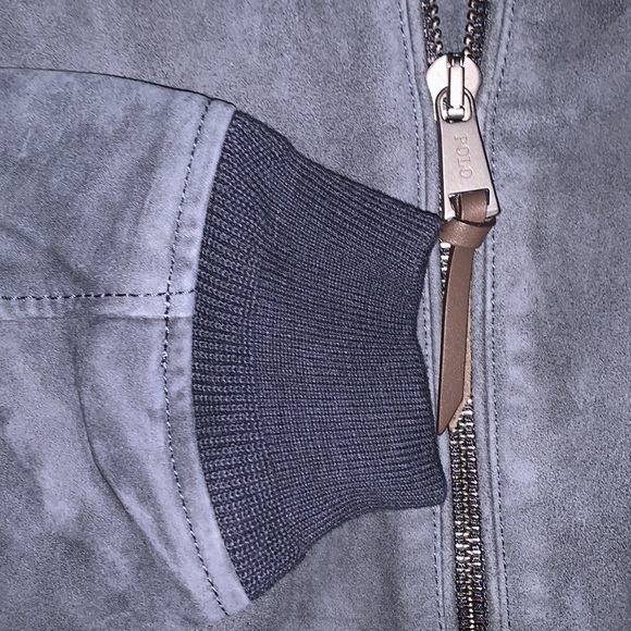 New Polo Ralph Lauren Goat Suede Aviator Bomber Jacket - Picture 2 of 7